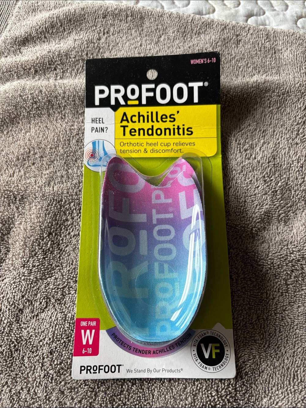 Achilles' Tendonitis Orthotic Heel Cup - Pink & Blue